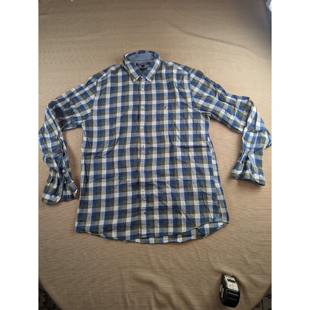Tommy Hilfiger New York Fit Check Multicolor Shirt Mens  Size L Large